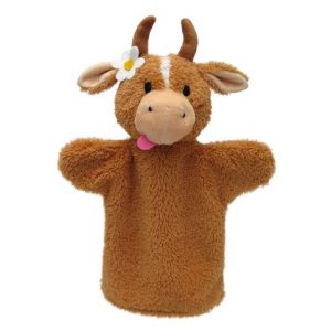 Kravička s kytkou 28 cm, maňásek