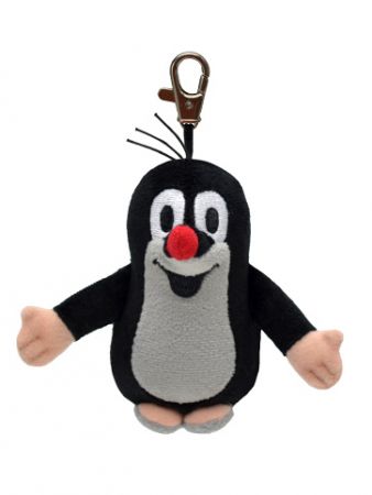 Krtek 10 cm, plyšový přívěsek na karabince