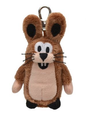 Zajíc 10 cm, plyšový přívěsek na karabince (Krtek)