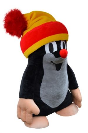 Krtek Maxi 120 cm kulich červeno-žlutý, plyšová hračka