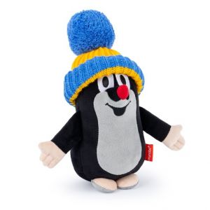 Krtek 20 cm kulich modro-žlutý, plyšová hračka