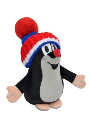 Krtek 20 cm kulich modrý-trikolora, plyšová hračka