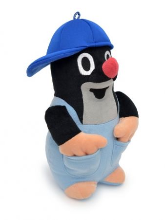 Krtek 26 cm, kalhotky, kšiltovka modrá, plyšová hračka