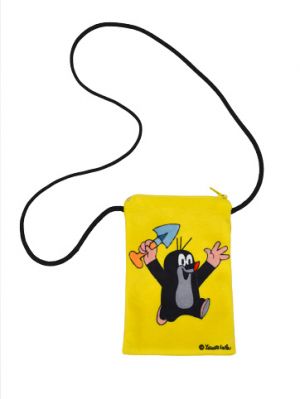 Taštička na krk 10x15 cm, Krtek, žlutá