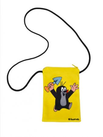 Taštička na krk 10x15 cm, Krtek, žlutá