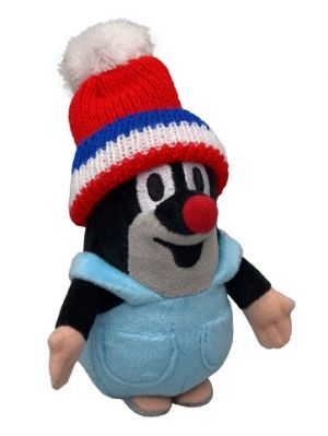 Krtek 14 cm, kalhotky, kulich červený-trikolora, plyšová hračka