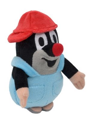 Krtek 12 cm, kalhotky, kšiltovka červená, plyšová hračka