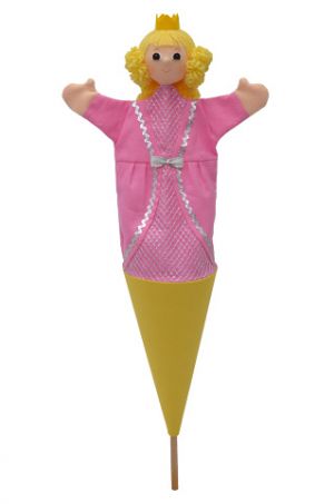 Princezna Adélka 55 cm 3v1, růžová, kornoutový maňásek