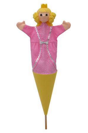 Princezna Adélka 55 cm 3v1, růžová, kornoutový maňásek