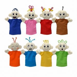 Sada Emoce, 8 kusů maňásků v textilním pytlíku