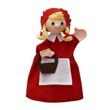 Červená Karkulka s copy 30 cm, maňásek