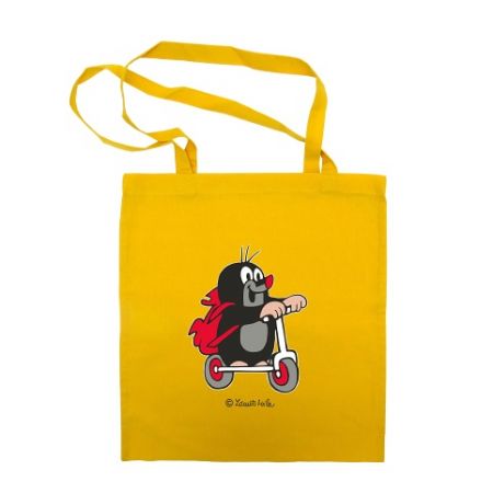 Taška Krtek 42x38 cm, žlutá, koloběžka
