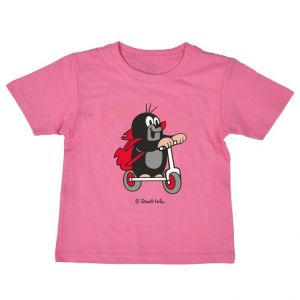 Triko Krtek, 86-94, koloběžka, bavlna, krátký rukáv, růžové