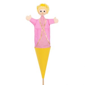 Princezna Adélka 55 cm 3v1, růžová, kornoutový maňásek