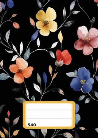 Sešit (540) A5 nelinkovaný, 40l, Květiny