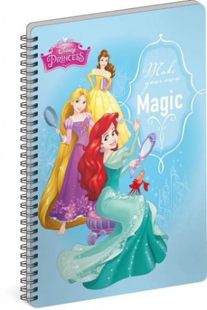 Spirálový blok Princezny – Magic, A4, linkovaný