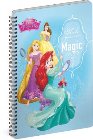 Spirálový blok Princezny – Magic, A4, linkovaný