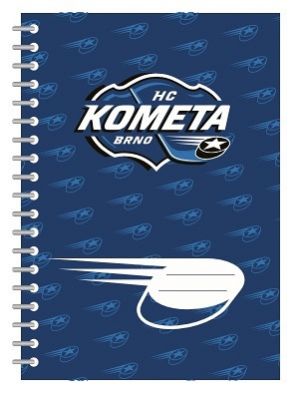 KOMETA - Blok se spirálou A4 / 80 listů / linkovaný