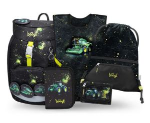 BAAGL SET 5 Airy Traktor: batoh, penál, sáček, zástěra, peněženka GRS