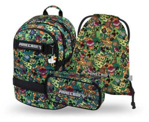 BAAGL SET 3 Skate Minecraft Chaos: batoh, penál, sáček