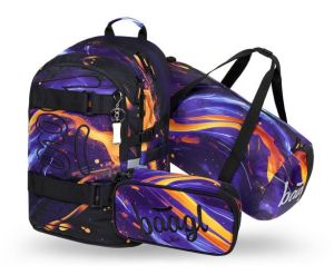 BAAGL SET 3 Skate Vibe: batoh, penál, sportovní taška GRS