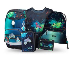 BAAGL SET 5 Airy Plus Chill: batoh, penál, sáček, zástěra, peněženka