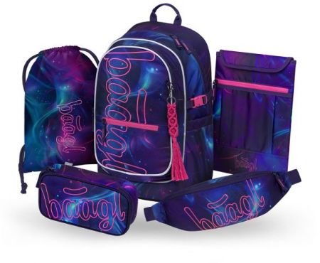 BAAGL SET 5 Core Nova: batoh, penál, sáček, ledvinka, obal na notebook GRS