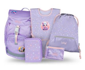 BAAGL SET 5 Airy Mazlíčci: batoh, penál, sáček, zástěra, peněženka