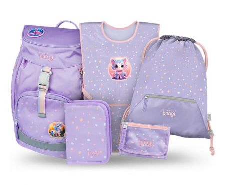 BAAGL SET 5 Airy Mazlíčci: batoh, penál, sáček, zástěra, peněženka