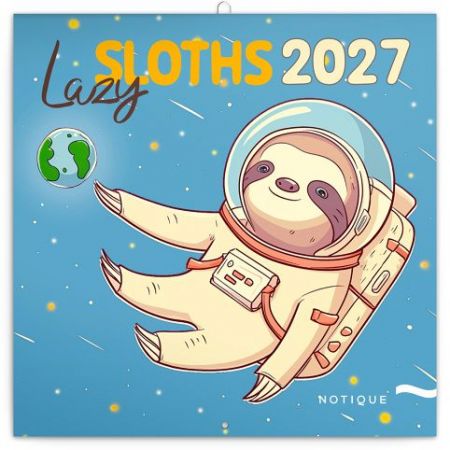 Kalendář nástěnný poznámkový Pohodoví lenochodi 2027, 30 x 30 cm / PGP-36352-V