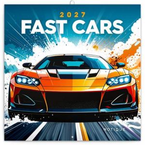 Kalendář nástěnný poznámkový Fantastická auta 2027, 30 x 30 cm / PGP-36356-V