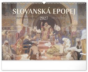 Kalendář nástěnný Slovanská epopej – Alfons Mucha 2027, 48 x 33 cm / PGN-36834-L