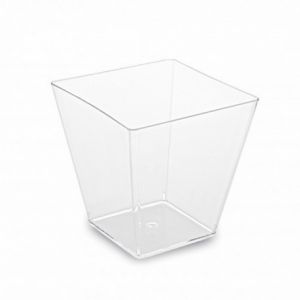 Fingerfood kelímek hranatý, čirý - 160 ml 20 ks