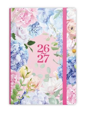 Diář týdenní 18měsíční - Lungo - B6 - Květy 2027, 12cm x 18cm, BLU9-1-27