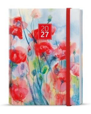 Diář denní - Adam - Lamino - B6 - Květy 2027, 12cm x 16,5cm, BDA9-4-27