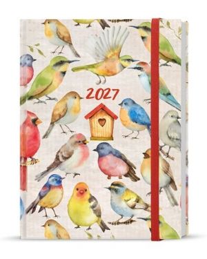 Diář denní - Adam - Lamino - B6 - Ptáčci 2027, 12cm x 16,5cm, BDA9-6-27