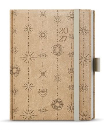 Diář denní - Adam - Vivella extra - B6 - béžová - Hvězda 2027, 12cm x 16,5cm, BDA62-10-27