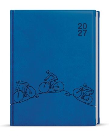 Diář denní - Adam - Vivella s ražbou - B6 - jasně modrá - Kolo 2027, 12cm x 16,5cm, BDA61-