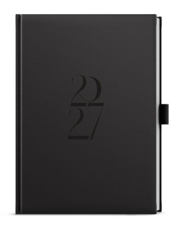 Diář denní - David - Deny - A5 - černá 2027, 14,3cm x 20,5cm, BDD19-2-27