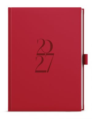 Diář denní - David - Deny - A5 - červená 2027, 14,3cm x 20,5cm, BDD19-6-27
