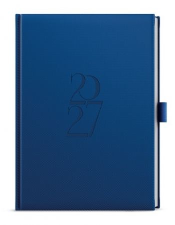 Diář denní - David - Deny - A5 - modrá 2027, 14,3cm x 20,5cm, BDD19-1-27