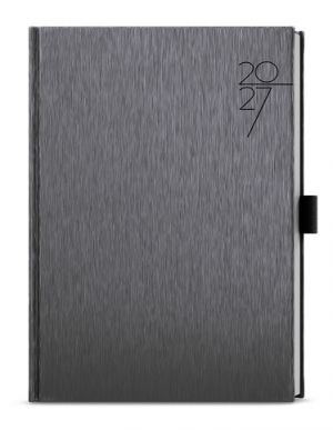 Diář denní - David - ForMen - A5 - Grey 2027, 14,3cm x 20,5cm, BDD30-31-27