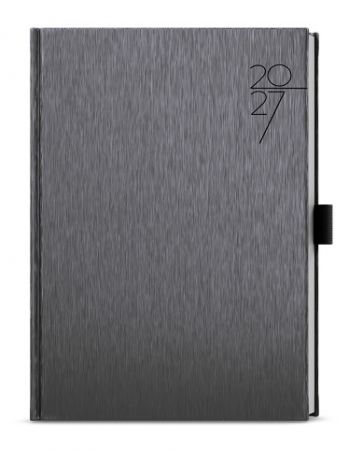 Diář denní - David - ForMen - A5 - Grey 2027, 14,3cm x 20,5cm, BDD30-31-27