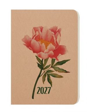 Diář denní - David - Kraft - A5 - Růže 2027, 14,3cm x 20,5cm, BDD4-1-27