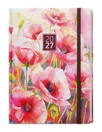 Diář denní - David - Lamino - A5 - Máky 2027, 14,3cm x 20,5cm, BDD9-4-27