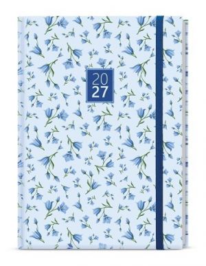 Diář denní - David - Lamino - A5 - Modrý 2027, 14,3cm x 20,5cm, BDD9-5-27