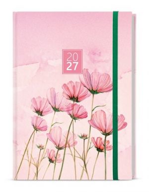 Diář denní - David - Lamino - A5 - Růžový 2027, 14,3cm x 20,5cm, BDD9-3-27