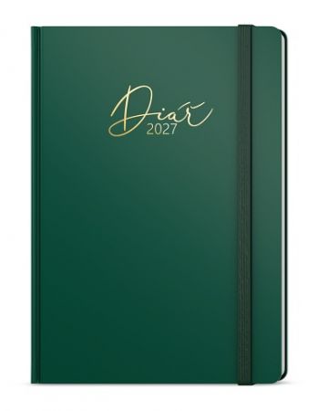 Diář denní - David - Luxi - A5 - zelená 2027, 14,3cm x 20,5cm, BDD8-5-27