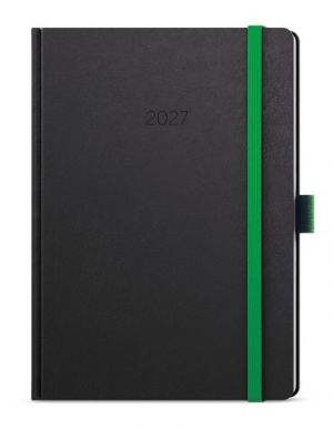 Diář denní - David - Nora - A5 - zelená 2027, 14,3cm x 20,5cm, BDD20-5-27