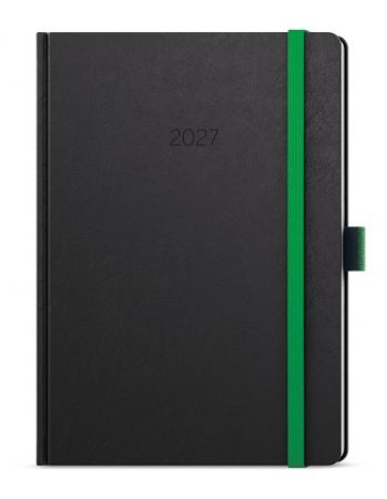 Diář denní - David - Nora - A5 - zelená 2027, 14,3cm x 20,5cm, BDD20-5-27